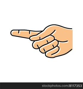 pointer hand gesture color icon vector. pointer hand gesture sign. isolated symbol illustration. pointer hand gesture color icon vector illustration