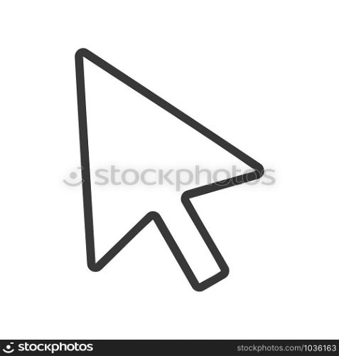 Pointer icon for computer mouse in simple vector style