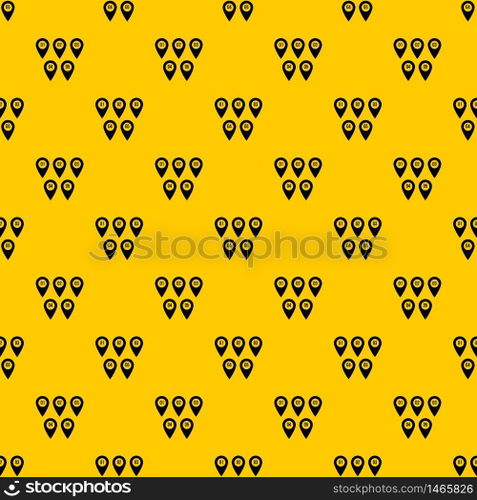 Pointer marks pattern seamless vector repeat geometric yellow for any design. Pointer marks pattern vector