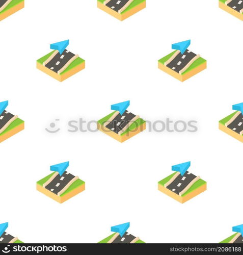 Pointer on road map pattern seamless background texture repeat wallpaper geometric vector. Pointer on road map pattern seamless vector