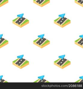 Pointer on road map pattern seamless background texture repeat wallpaper geometric vector. Pointer on road map pattern seamless vector