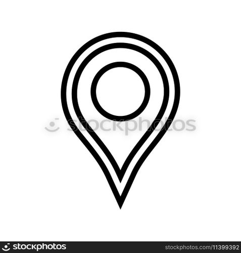 pointer red map location line icon vector. pointer red map location sign. isolated contour symbol black illustration. pointer red map location line icon vector illustration