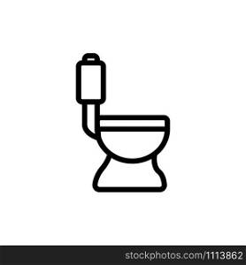 Pointer toilet icon vector. A thin line sign. Isolated contour symbol illustration. Pointer toilet icon vector. Isolated contour symbol illustration