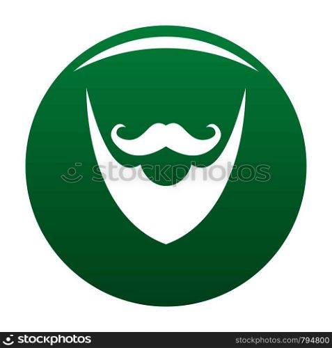 Pointing beard icon. Simple illustration of pointing beard vector icon for any design green. Pointing beard icon vector green