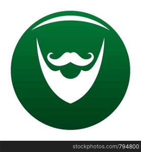 Pointing beard icon. Simple illustration of pointing beard vector icon for any design green. Pointing beard icon vector green