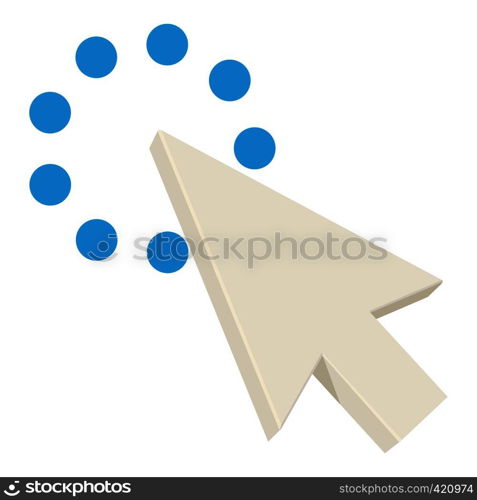 Pointing cursor icon. Cartoon illustration of pointing cursor vector icon for web. Pointing cursor icon, cartoon style