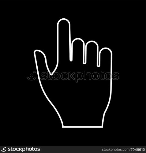 Pointing hand icon .