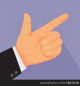Pointing hand signs, illustration vector design.