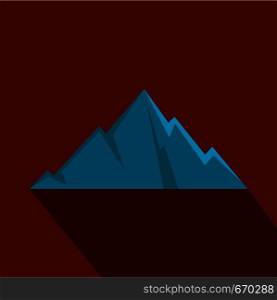 Pointing mountain icon. Flat illustration of pointing mountain vector icon for web. Pointing mountain icon, flat style.