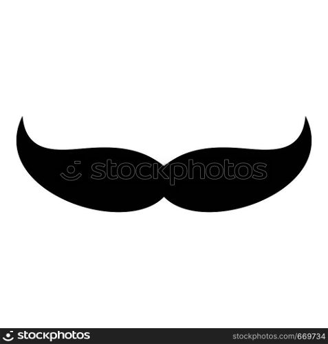 Pointing mustache icon. Simple illustration of pointing mustache vector icon for web. Pointing mustache icon, simple style.