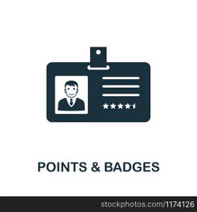 Points and Badges vector icon illustration. Creative sign from gamification icons collection. Filled flat Points and Badges icon for computer and mobile. Symbol, logo vector graphics.. Points and Badges vector icon symbol. Creative sign from gamification icons collection. Filled flat Points and Badges icon for computer and mobile