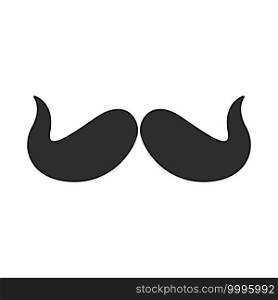 Poirot Mustache Icon. Editable Outline With Color Fill Design. Vector Illustration.