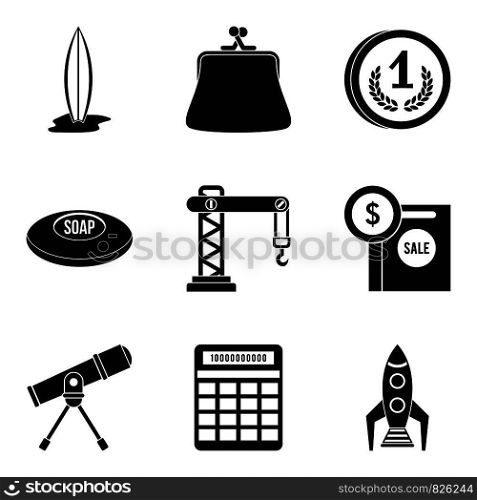 Poise icons set. Simple set of 9 poise vector icons for web isolated on white background. Poise icons set, simple style
