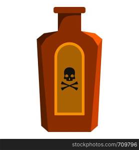 Poison bottle icon. Cartoon illustration of poison bottle vector icon for web. Poison bottle icon, cartoon style