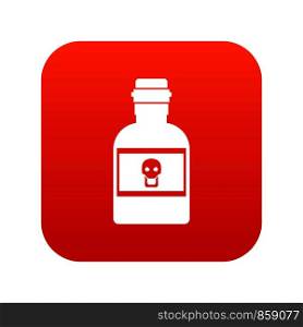Poison bottle icon digital red for any design isolated on white vector illustration. Poison bottle icon digital red