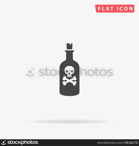 Poison flat vector icon. Hand drawn style design illustrations.. Poison flat vector icon
