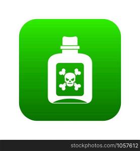Poison icon digital green for any design isolated on white vector illustration. Poison icon digital green