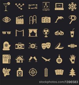 Poison icons set. Simple style of 36 poison vector icons for web for any design. Poison icons set, simple style