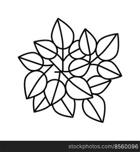 poison ivy line icon vector. poison ivy sign. isolated contour symbol black illustration. poison ivy line icon vector illustration
