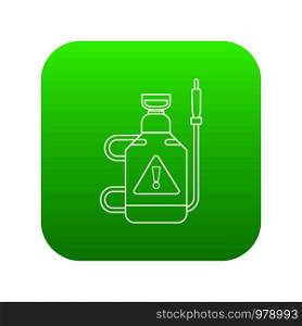 Poison pest control icon green vector isolated on white background. Poison pest control icon green vector