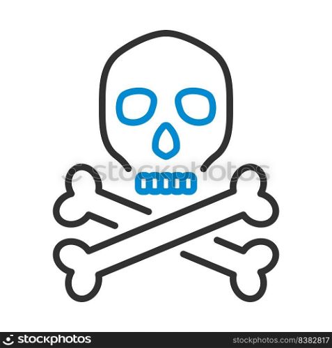 Poison Sign Icon. Editable Bold Outline With Color Fill Design. Vector Illustration.