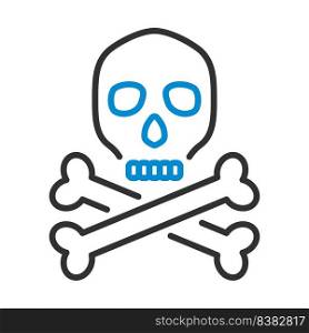 Poison Sign Icon. Editable Bold Outline With Color Fill Design. Vector Illustration.