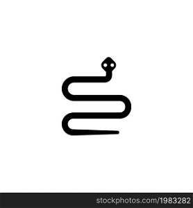 Poison Snake, Exotic Pet, Danger Reptile. Flat Vector Icon illustration. Simple black symbol on white background. Poison Snake, Exotic Pet, Reptile sign design template for web and mobile UI element. Poison Snake, Exotic Pet, Danger Reptile. Flat Vector Icon illustration. Simple black symbol on white background. Poison Snake, Exotic Pet, Reptile sign design template for web and mobile UI element.