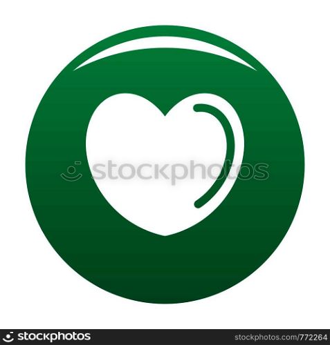 Poisoned heart icon. Simple illustration of poisoned heart vector icon for any design green. Poisoned heart icon vector green