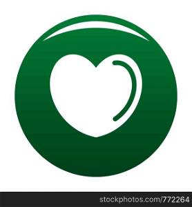 Poisoned heart icon. Simple illustration of poisoned heart vector icon for any design green. Poisoned heart icon vector green