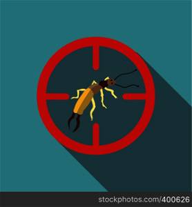 Poisonous bug icon. Flat illustration of poisonous bug vector icon for web. Poisonous bug icon, flat style