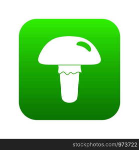 Poisonous mushroom icon digital green for any design isolated on white vector illustration. Poisonous mushroom icon digital green