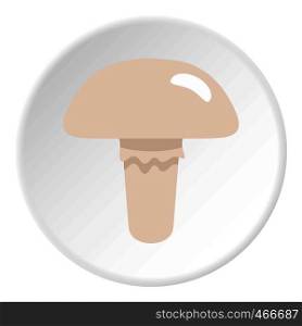Poisonous mushroom icon in flat circle isolated on white background vector illustration for web. Poisonous mushroom icon circle