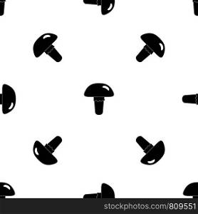 Poisonous mushroom pattern repeat seamless in black color for any design. Vector geometric illustration. Poisonous mushroom pattern seamless black