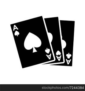 poker card - gambling -bridge icon vector design template