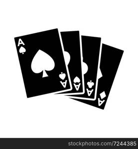 poker card - gambling -bridge icon vector design template