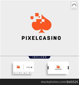 poker card logo design template typography vector illustration icon element - vector. poker card logo design template typography vector illustration icon element