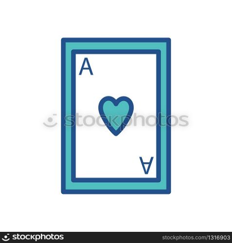 poker cards icon design, flat style icon collection