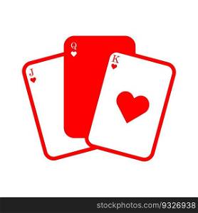 Poker, Casino logo design illustration