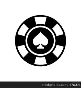 Poker chip, casino icon trendy