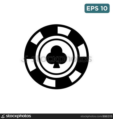 poker chip icon vector design template