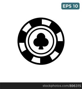 poker chip icon vector design template