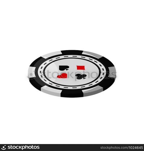 poker chip in flat style, vector isolated isometric style. poker chip in flat style, vector isolated isometric