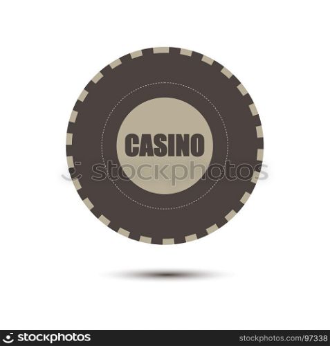 Poker chips casino vector gambling game isolated flat design bet gamble