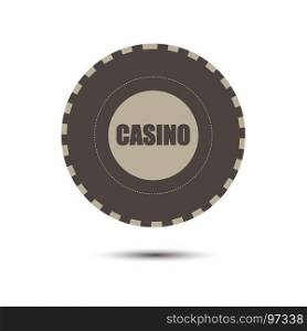 Poker chips casino vector gambling game isolated flat design bet gamble