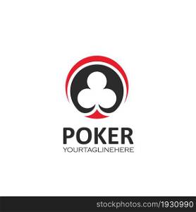 poker club card game icon vector illustration design template web
