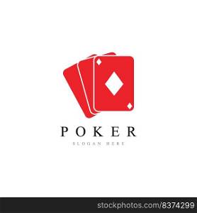 poker logo vector template icon