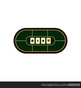 Poker table flat icon isolated on white background. Poker table flat icon