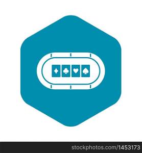 Poker table icon. Simple illustration of vector icon for web. Poker table icon, simple style