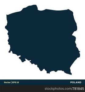 Poland - Europe Countries Map Vector Icon Template Illustration Design. Vector EPS 10.