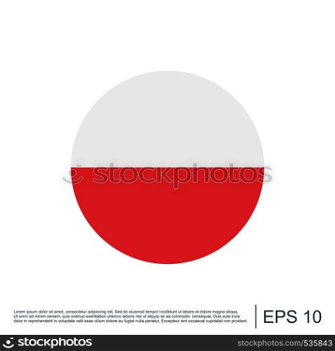 Poland Flag Icon Template